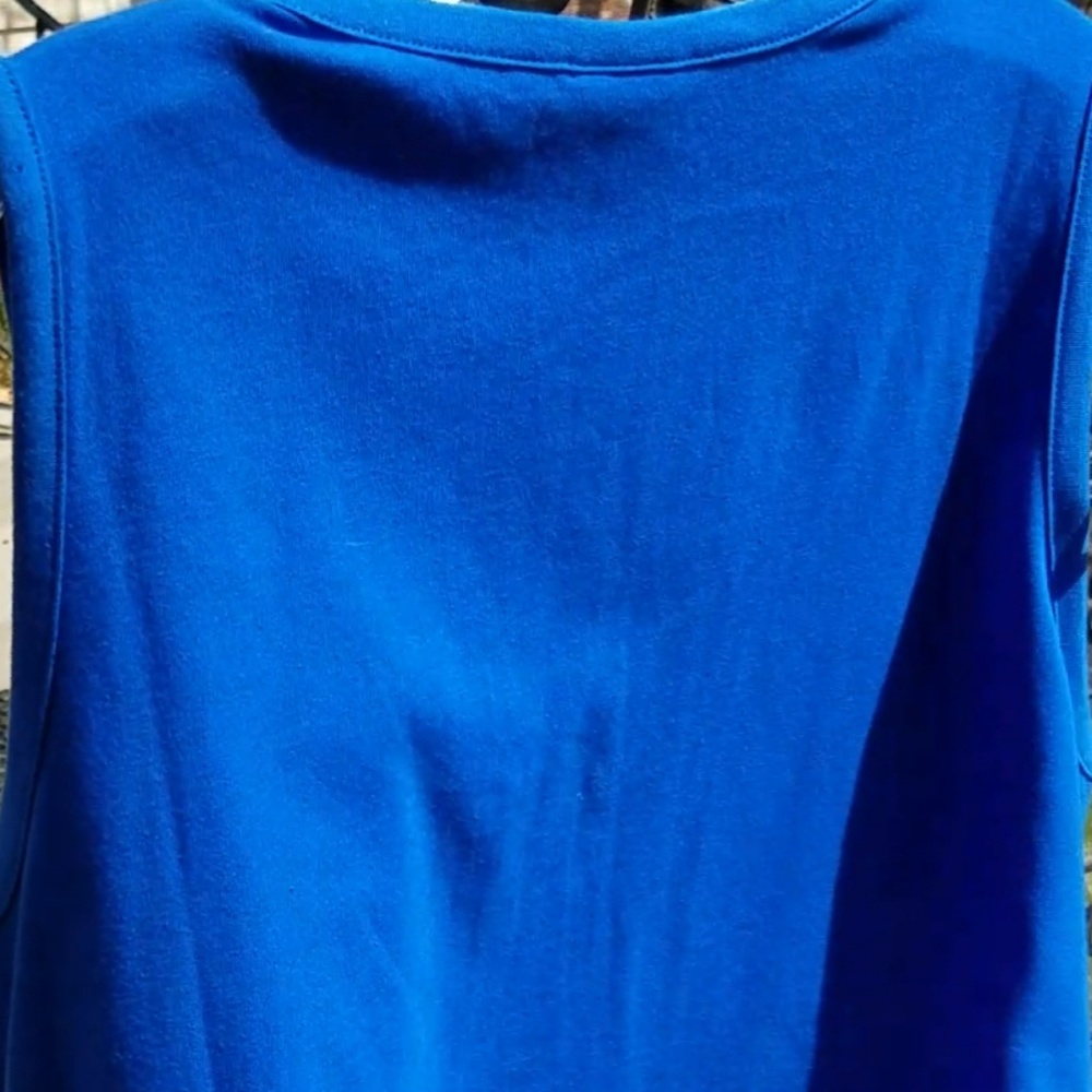 Rafaella Woman's Blue Crocheted Front Tank - Picture 3 of 6